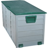 Incadozo kutija za odlaganje, siva sa zelenim poklopcem i točkovima