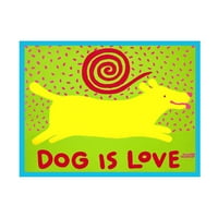 Hillary Vermont dizajn kućnih ljubimaca za ljudski pas je umjetnost platna Žutog psa
