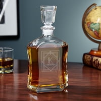 Personalizirani set dekantera za viski sa čašama za kamenje, Davenport dizajn Home Wet Bar