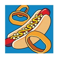 Ron Magnes 'Hot Dog Luk Na Plavom' Platnu Art