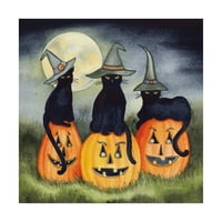Zaštitni znak likovne umjetnosti 'Haunting Halloween Night II No Border' platno Art Kathleen Parr McKenna