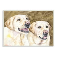 Stupell Industries Žuti prijatelji Labradora zidna ploča za kućne ljubimce pasa za odmor, 15, dizajn George