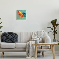 Stupell Urban Abstract Rooster Splash Životinje I Insekti Slikarstvo Zidna Ploča Neuramljena Umjetnost Print