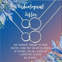 Anavia Unbiological Sister Gift Jewelry, Soul Sister Card Card, Sister Best Friend Gift, Big Little Sorority