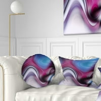 Designart prekrasna tekstura plave ljubičaste-apstraktni jastuk za bacanje - 12x20
