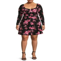 Madden NYC ženska Klizačka haljina sa cvjetnim printom Plus Size