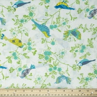 Waverly Inspirations Cotton 44 Birds Lagoon boja tkanina za šivanje po vijku