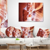 Designart panoramski pogled Antelope Canyon - jastuk za bacanje pejzažne fotografije-18x18
