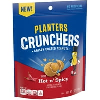 Planters Crunchers Hot n ' Spicy Crispy premazani kikiriki, Oz torba