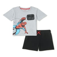 Spider-Man Baby and Toddler Boy Mesh džepna majica i kratke hlače, dvodijelni, veličina 12m-4T