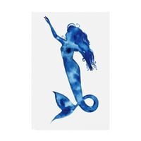 Zaštitni znak likovne umjetnosti 'plava sirena I' Canvas Art by Grace Popp