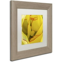 Zaštitni znak Likovna umjetnost unutar prekrasnog tulipana Umjetnost platna Kurta Shaffera, bijeli mat, okvir
