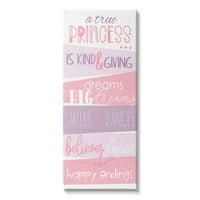 Stupell Indtries prava motivaciona lista princeze ružičasto ljubičaste fraze, 30, dizajn Anna Quach