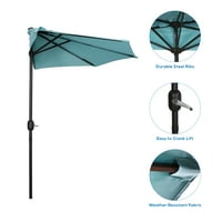 Westin vanjski ft Polubržišni kišobran za dvorište u dvorištu, balkonski prozor otporan na UV vremenske uslove, bež