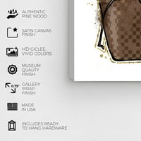 Wynwood Studio modni i Glam zidni umjetnički Print 'Doxxie Luxury Bag' torbe - smeđe, bijele