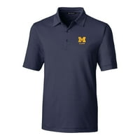 Muški rezač i Buck Mornaric Michigan Wolverines Alumni logo Konzervirajte olovku Stripe Stretch Stretch Polo