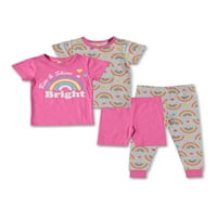 Sol Sleep Baby Girl & Toddler girl Rise & Shine Bright Tight Fit pamučna pidžama Set, Veličina mjeseci-4T