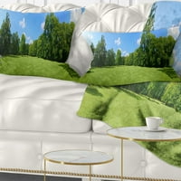 Designart Green City Park Panorama - pejzažni štampani jastuk za bacanje - 12x20
