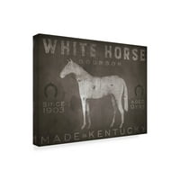 Zaštitni znak Fine Art 'Bijeli konj s riječima' platno umjetnost Ryan Fowler
