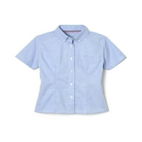 Francuski Tost Za Djevojčice Školska Uniforma Kratki Rukavi Oxford Shirt, Veličine 4 - & Plus
