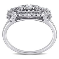 Carat T. W. Diamond 14kt oreol zaručnički prsten od bijelog zlata
