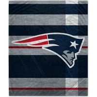Pegasus Sports New England Patriots Heather Stripe Super plišani pokrivač