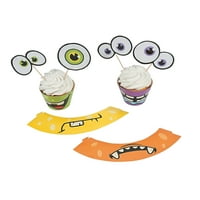 Monster Cupcake Collars W Picks - Potrepštine Za Zabavu -
