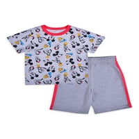 Mickey Mouse majice za dječake i male dječake, kratke hlače i hlače za trčanje komplet odjeće, 4 komada,