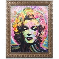 Zaštitni znak Likovna umjetnost Marilyn 1 umjetnost na platnu Dean Russo, Zlatni okićeni okvir
