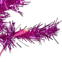 Unatraćena ružičasti umjetni klizni božićno stablo bistra raspadne svjetlo stopalo