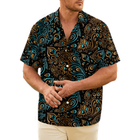 Muški i dječaci Havajski košulje Kratki rukav Fashion Luksuzni dizajn Print Haljina Summer Aloha Beach majice