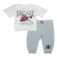 Spider-Man majica za dječake i hlače za trčanje, 2 komada, veličine 2T-5T