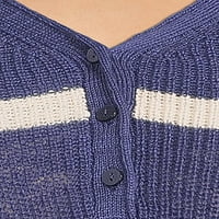 Terra & Sky ženski džemper Henley tunike veličine plus Size, lagan