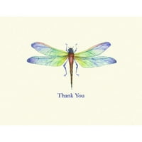 Papirne svakodnevne komplete zahvalnica-Dragonfly-kartice i koverte