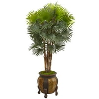 Skoro prirodno 5ft. Veštačko drvo lepezaste palme u dekorativnoj Sadilici