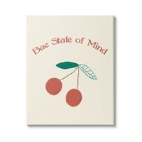 Stupell Industries Bae State of Mind Bold red Cherry Fruit, 30, dizajn Daphne Polselli