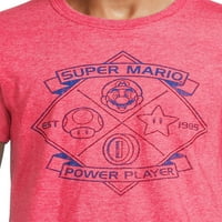 Nintendo Mario muška i velika Muška lik premotavanje grafički T-Shirt, 2-Pack
