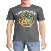 Harry Potter muška i velika Muška grafička majica Hogwartsa, 2 pakovanja