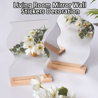 Ruanlalo Sticker ogledala, naljepnica za zrcalo Clear Image Samoljepljivi vodootporni u stilu Nepravilne ukrasne akrilne 3D naljepnice Dekor za spavaću sobu