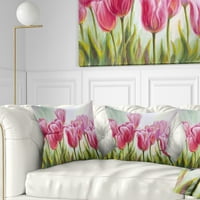 Designart tulipani u nizu - jastuk za bacanje cvijeća-18x18