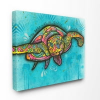 Stupell Home Decor predviđa i stvara nadrealnu Rainbow Paint Splatter Turtle Canvas Wall Art