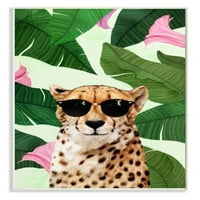 Stupell Industries modni gepard smiješni cvijet tropska slika zidna ploča od Ziwei Li