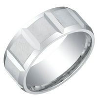 Muški urezani dizajn sa brušenim finišom comfort Fit prsten od srebra