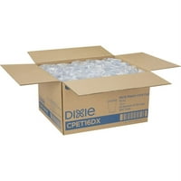 Dixie Clear Plastic Cold Cups-Fl Oz - Carton - Clear - Pete Plastic - Soda, Ledena Kafa, Uzorak, Soba Za
