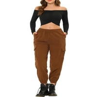 Jedinstvene ponude Ženske kolumske jogger hlače Cargo elastične struine pantalone