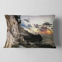 Designart Adiratic Sunset - jastuk za bacanje pejzažne fotografije-12x20