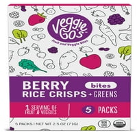 Veggie-Go's Berry riža čips i zelje voće i Veggie Bites 5-pakovanje
