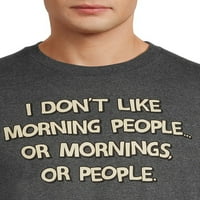 Dobro sam i ne volim jutarnje smiješne muške grafičke majice, 2-Pakovanje, veličina s-3XL