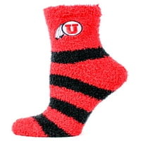 Utah Utes Prugasta Fuzzy Čarapa-Donegal Bay-Unise - Jedna Veličina - Gležanj