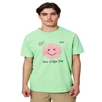 WeSC Muška majica s grafičkim printom s neonskim osmijehom, veličine S-2XL
